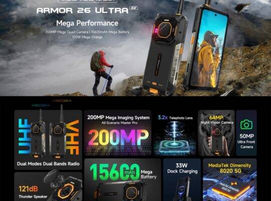 هاتف Ulefone Armor 26 Ultra Walkie-Talkie، إصدار متين