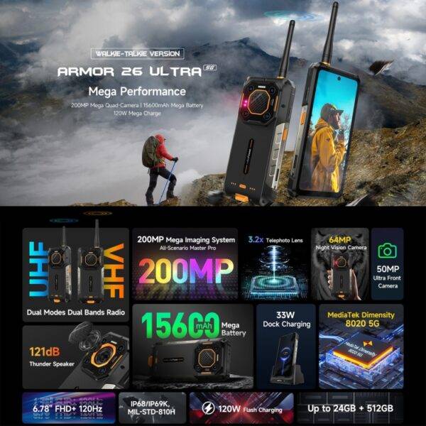 ⁦هاتف Ulefone Armor 26 Ultra Walkie-Talkie، إصدار متين⁩ - الصورة ⁦5⁩