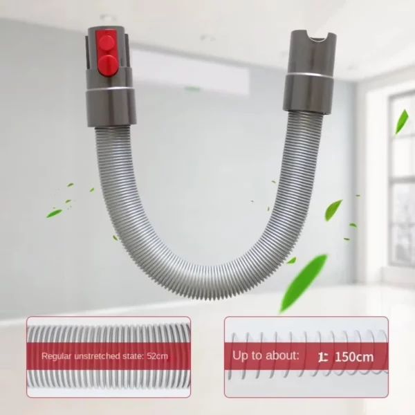 ⁦إكسسوارات مكنسة كهربائية أجزاء خرطوم أنبوب تمديد مرن ملحقات أنبوب تلسكوبي لـ Dyson V7 و V8 و V10 و V11 و V12 و V15 و G5 - اللون الرمادي⁩ - الصورة ⁦5⁩