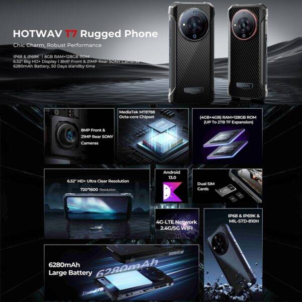 ⁦هاتف متين HOTWAV T7⁩ - الصورة ⁦6⁩