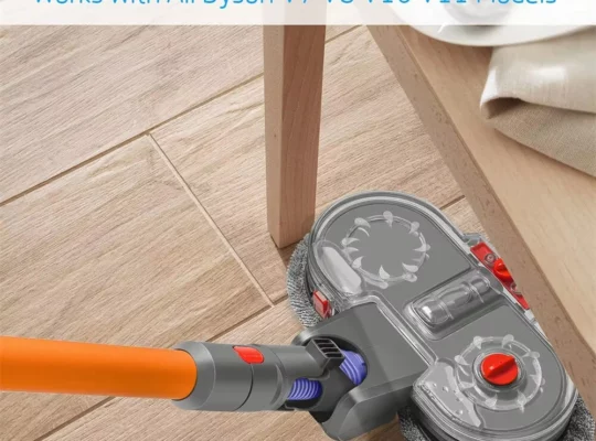 ملحق رأس الممسحة الكهربائية لـ Dyson V7 V8 V10 V11 مع خزان مياه و 6 وسادات ممسحة. ABS عالي الجودة لتنظيف الأرضيات المتنوع