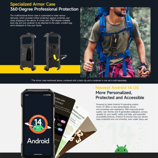 ⁦هاتف Ulefone Armor 27 Rugged⁩ - الصورة ⁦8⁩