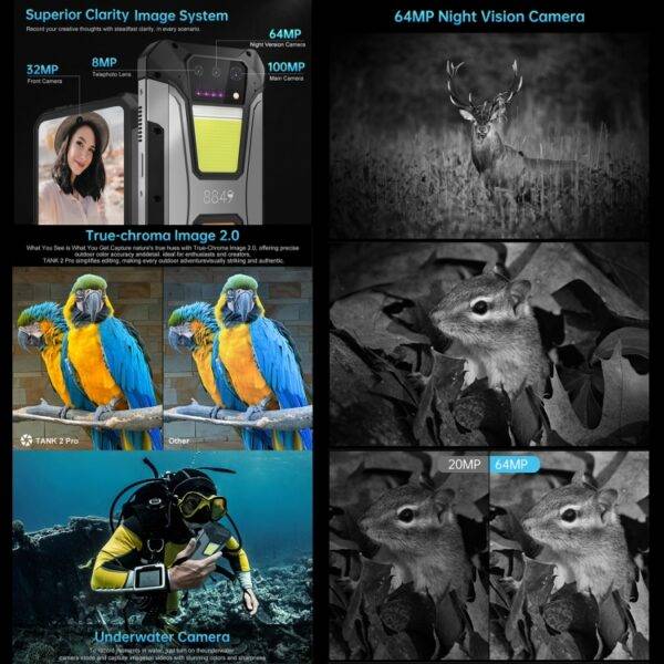 ⁦هاتف Unihertz 8849 Tank 2 Pro Night Vision Projector Rugged⁩ - الصورة ⁦9⁩