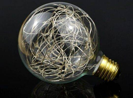 4قطع LED غلوب الجنية مصابيح كهربائية النجوم الزخرفية