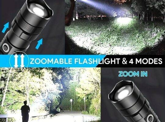 1 قطعة مصباح يدوي تكتيكي LED 90000 لومن عالي