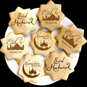 مجموعة استنسل تزيين الكيك لعيد الفطر 3 قطع