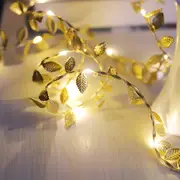 1 قطعة أضواء سلسلة خيال الورود من أوراق الذهب من PVC، إضاءة LED تعمل بالبطارية، ديكور داخلي أنيق، بدون تغيير اللون، للمنزل، الطاولة، الزفاف، الحفلات، عيد الحب، عيد الميلاد، عيد الشكر، رمضان، ديوالي، بدون بطارية