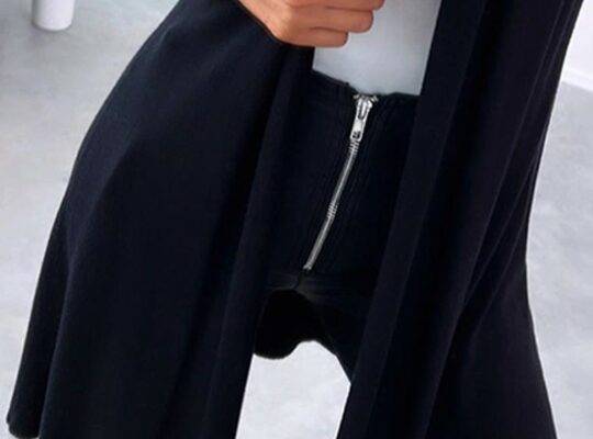 سترة كارديجان مفتوحة من الأمام