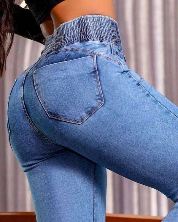 ⁦بنطلون جينز High Waist Skinny⁩ - الصورة ⁦3⁩