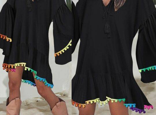 فستان قصير من قماش A Line