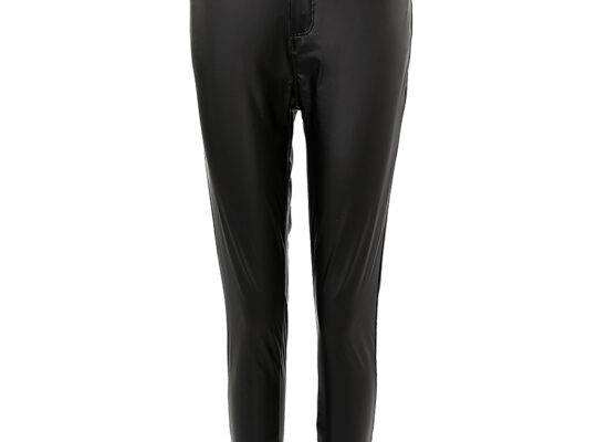 بنطال كاجوال بقصة Slim Fit من الجلد الصناعي