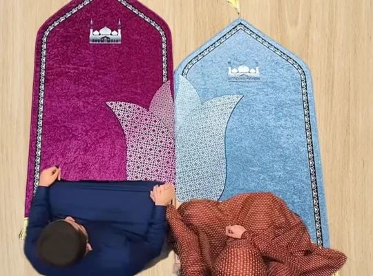 2 قطعة سجادة صلاة، سجادة صلاة محمولة وقابلة للطي