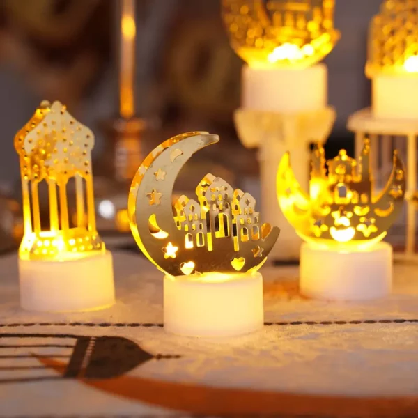 ⁦مجموعة 6 أضواء طاولة رمضان LED⁩ - الصورة ⁦3⁩