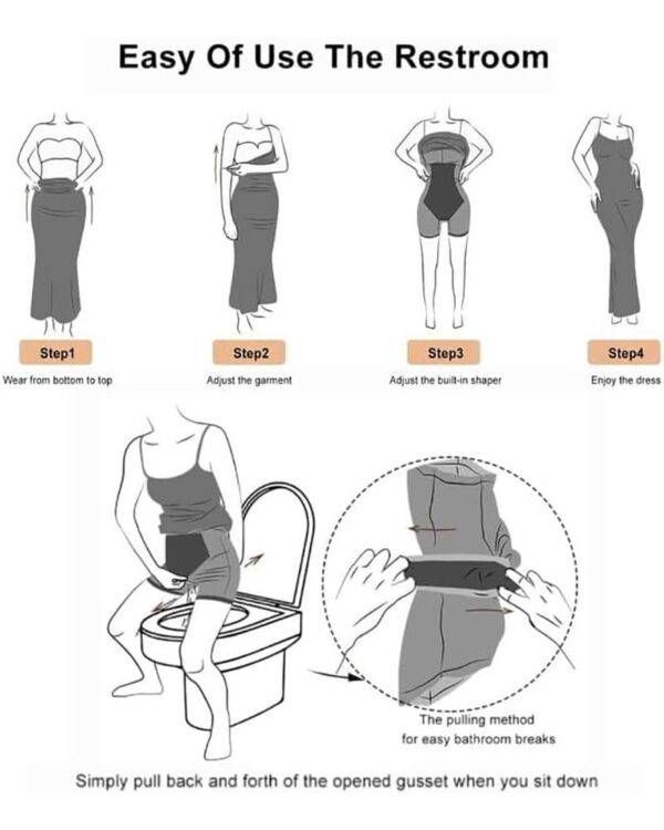 ⁦فستان ChicMe ShapeSculpt ضيق بأكمام قصيرة⁩ - الصورة ⁦4⁩