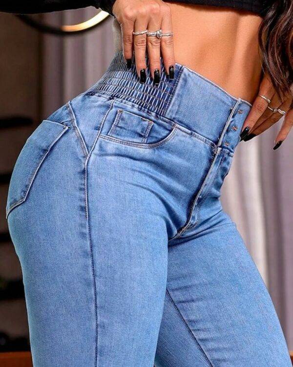 ⁦بنطلون جينز High Waist Skinny⁩ - الصورة ⁦9⁩