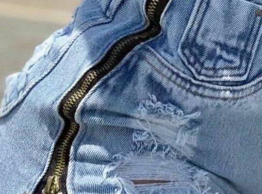 شورت جينز بسحاب