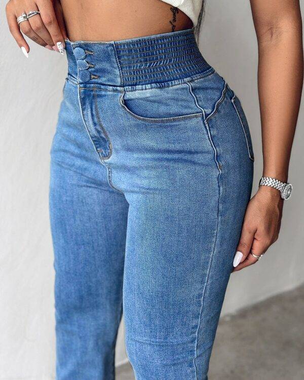 ⁦بنطلون جينز High Waist Skinny⁩ - الصورة ⁦5⁩