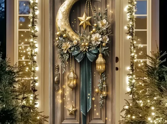إطار باب رمضان 2D، نافذة حفلات إبداعية من البوليستر