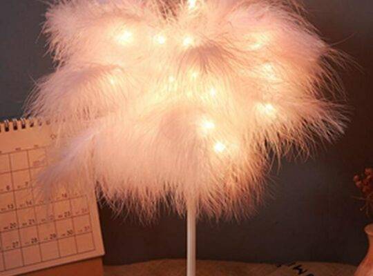 ديكور أضواء رومانسية عيد ميلاد أضواء ريشة طاولة