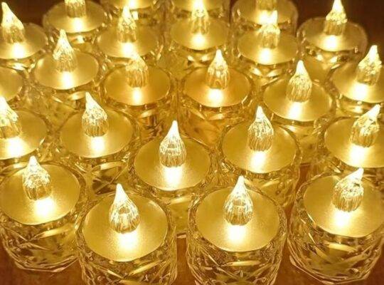 24 قطعة من الشموع الإلكترونية LED