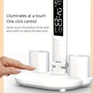 مصباح طاولة مخصص لتعلم مصباح بجانب السرير بقابس ، مصباح طاولة متعدد الوظائف لقراءة مصباح طاولة