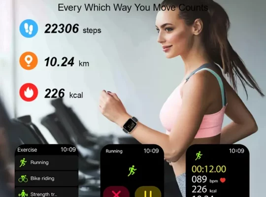 ساعة رياضية ذكية EYMU 1.85 بوصة