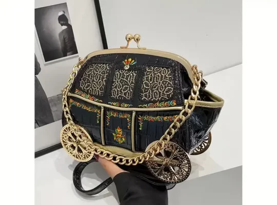 حقيبة رسول بتصميم عربة الأميرة الأنيقة للنساء