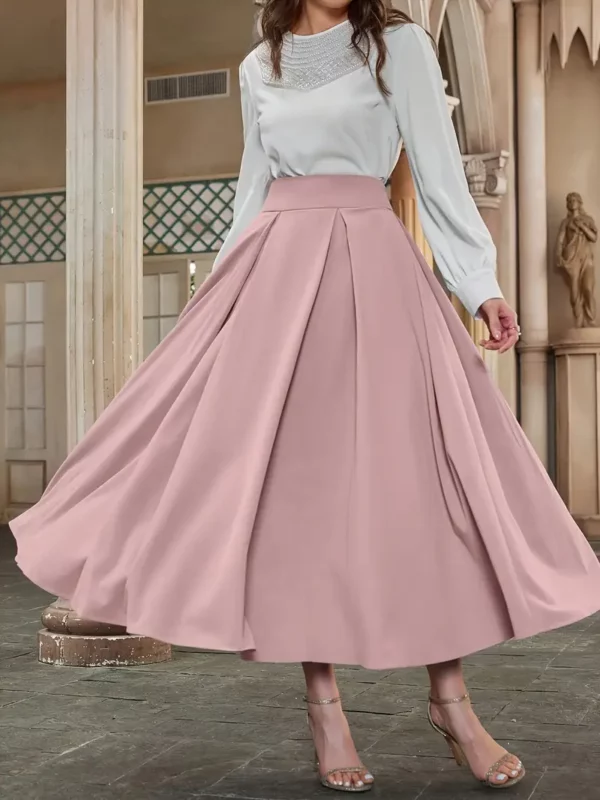 تنورة ميدي أنيقة بليسيه للنساء