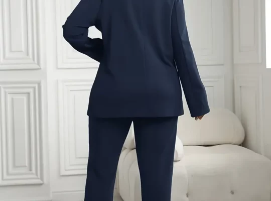 مجموعة بدلة كاجوال بلون صلب…