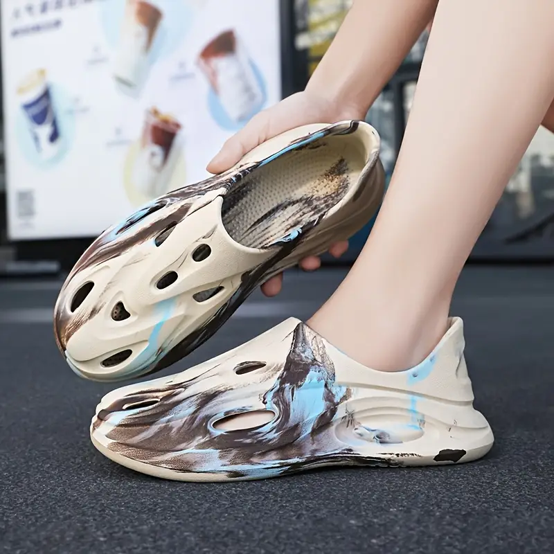أحذية كلوغ EVA عصرية للرجال - تنفس، نعل غير قابل للانزلاق، أحذية كسولة متعددة الألوان للارتداء اليومي، المكتب، أو الأنشطة الخارجية، أسلوب سهل الارتداء