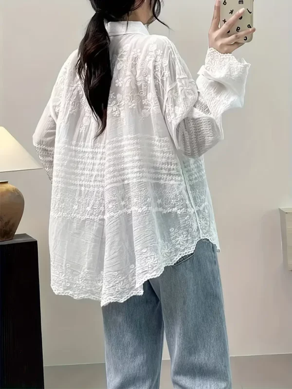 ⁦بلوزة كروشيه طويلة الأكمام ...⁩ - الصورة ⁦2⁩