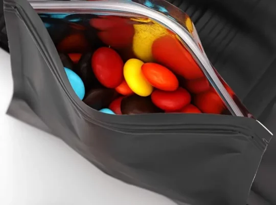 100 قطعة من أكياس الألومنيوم الأسود المطفأ ذاتية الإغلاق