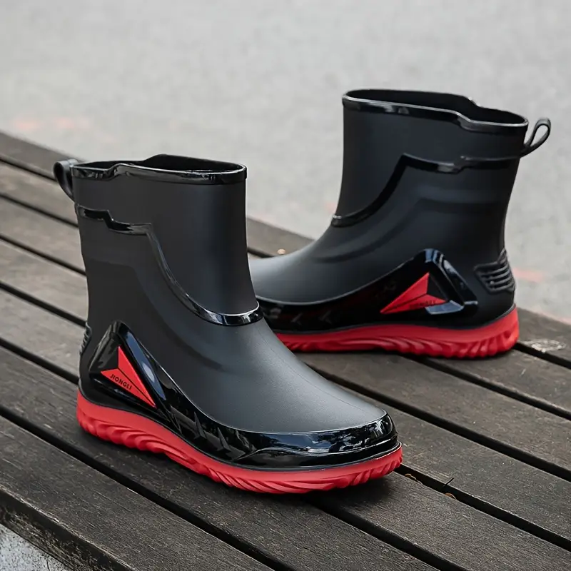أحذية مطر مقاومة للماء للأزواج الأنيقة - مقاومة للانزلاق، PVC متين للاستخدام الخارجي والحديقة، راحة لجميع الفصول، أسلوب جديد، ضروري للحديقة