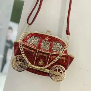 حقيبة رسول بتصميم عربة الأميرة الأنيقة للنساء