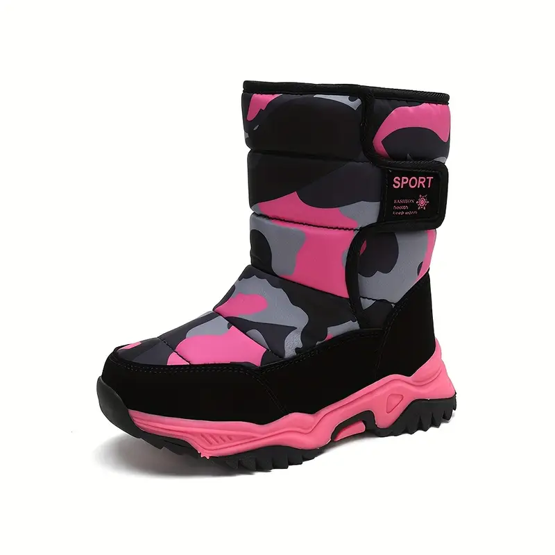 أحذية الثلوج للأطفال للأولاد والبنات أحذية قصيرة أحذية الشتاء الجو الصوفي للأولاد أحذية غير قابلة للانزلاق أحذية باردة أحذية دافئة