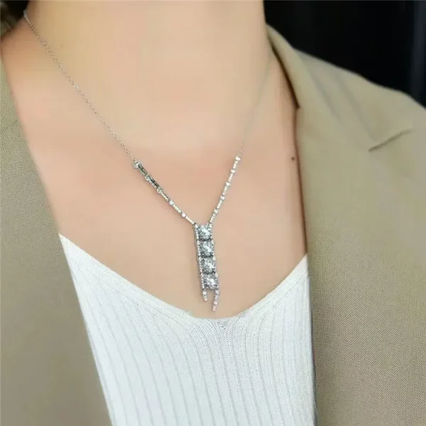 ⁦قلادة من الفضة عيار 925 مطلية بالذهب عيار 18 قيراط⁩ - الصورة ⁦4⁩