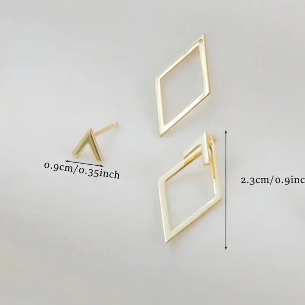 ⁦زوج واحد من الأقراط المتراصة الأوروبية والأمريكية⁩ - الصورة ⁦3⁩