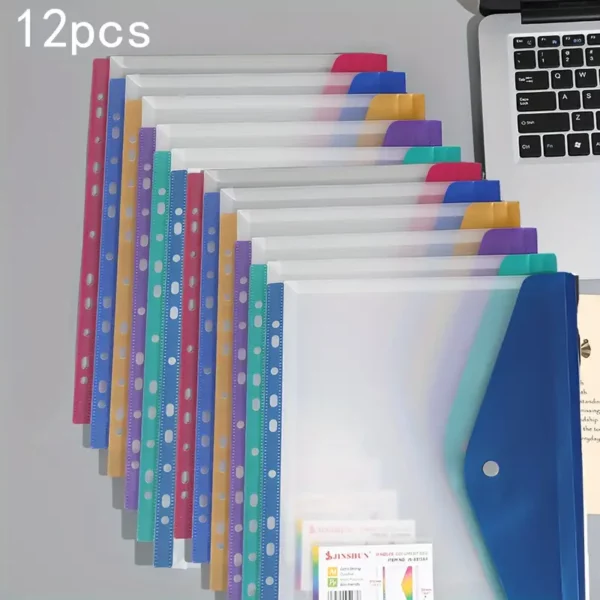 ⁦12 قطعة من حقائب الملفات المقاومة للماء من PVC⁩ - الصورة ⁦4⁩