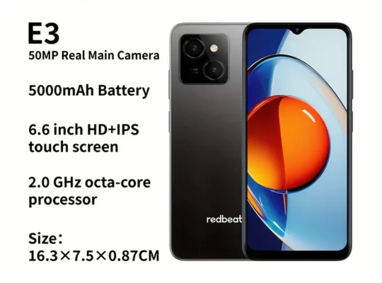 هاتف Redbeat E3 الذكي، شاشة كبيرة عالية الوضوح
