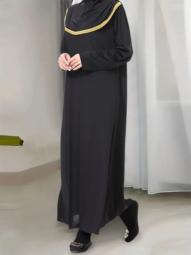 فستان أباية أسود إسلامي للنساء - الصورة 2
