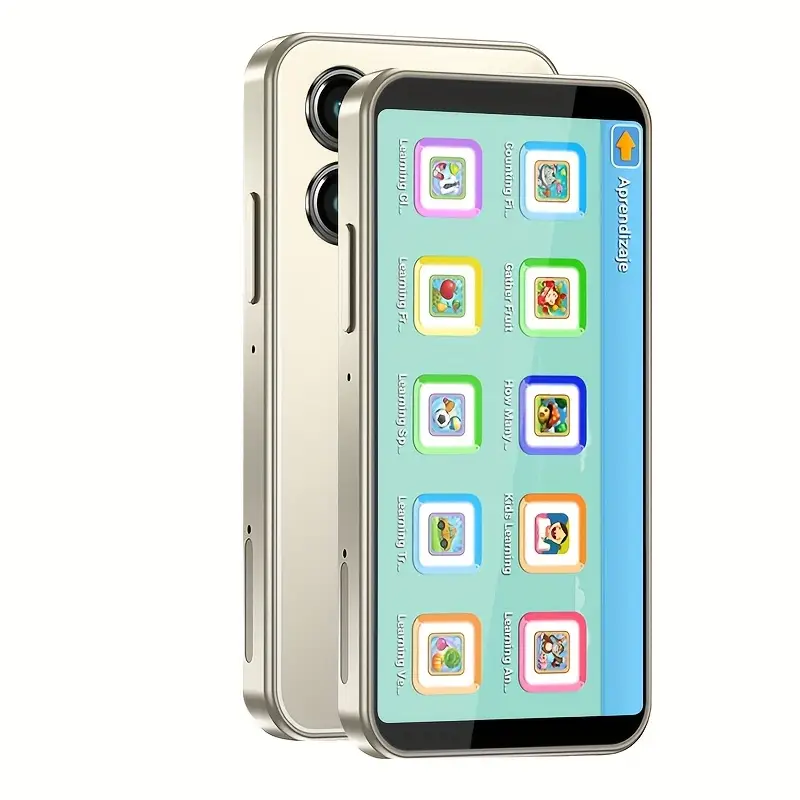 تطبيق نظام التعليم VIQEE لهاتف صغير، تعلم+لعبة+رسم كرتوني، هاتف محمول للطلاب، هاتف ذكي صغير 3+64GB مع التعرف على الوجه، هاتف جيب مزدوج SLIM للفتح، هدية عيد ميلاد أو عطلة