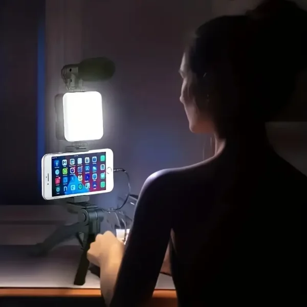 ⁦جهاز استقرار الهاتف الذكي 5 في 1 مع ضوء LED...⁩ - الصورة ⁦3⁩