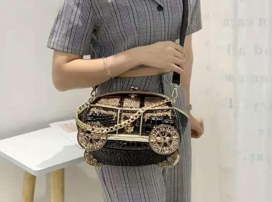 حقيبة رسول بتصميم عربة الأميرة الأنيقة للنساء