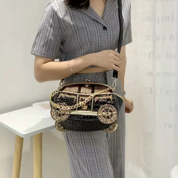 ⁦حقيبة رسول بتصميم عربة الأميرة الأنيقة للنساء⁩ - الصورة ⁦5⁩