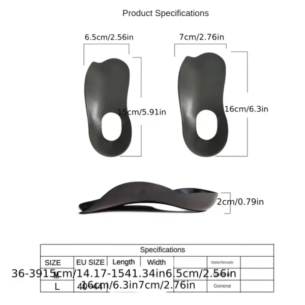 ⁦2pcs of Corrective Heel Pads Designed for Aligning⁩ - الصورة ⁦5⁩
