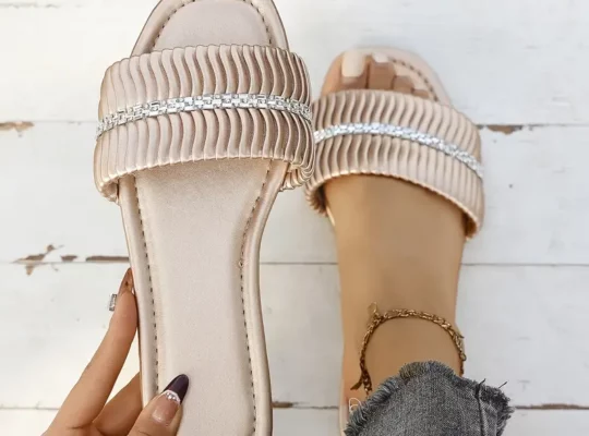 صنادل نسائية عارضة مسطحة – أحذية مريحة سهلة الارتداء