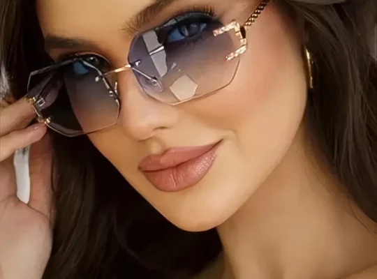 نظارة شمسية أنيقة كبيرة الحجم بتدرج لوني للنساء