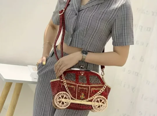 حقيبة رسول بتصميم عربة الأميرة الأنيقة للنساء