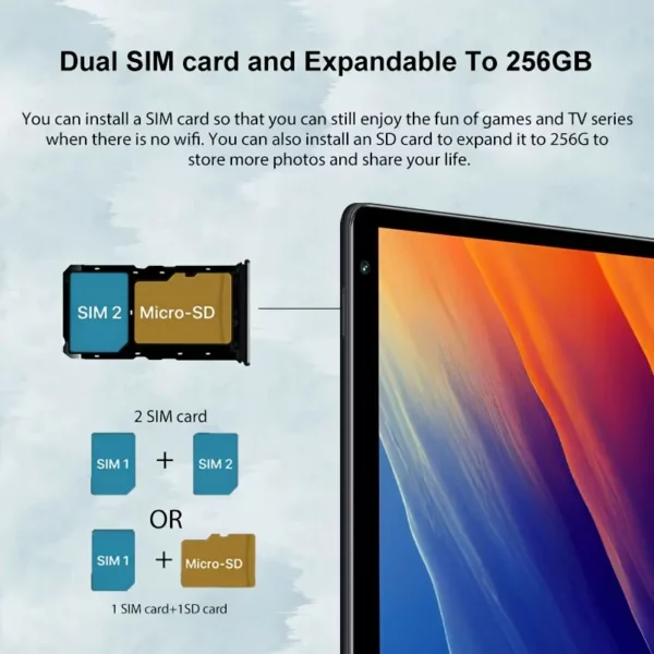 ⁦لجهاز اللوحي ATT G4 10.1 بوصة مع لوحة مفاتيح وقلم⁩ - الصورة ⁦2⁩