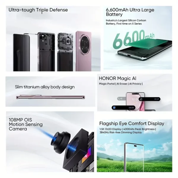 ⁦هاتف Honor X9c 5G الإصدار العالمي 12+256GB⁩ - الصورة ⁦3⁩